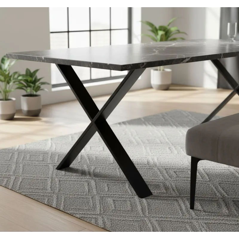 Tischbeine ULTRA SLIM Schwarz / Paar