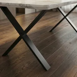 Tischbeine ULTRA SLIM Schwarz / Paar