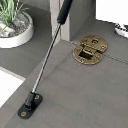 Set aus 2 Klappscharnieren für Klapptüren / Antikmessing