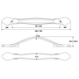 Griff ALISTE / Poliertes Messing