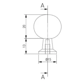 Griffknopf KAREN / Gebürstetes Gold