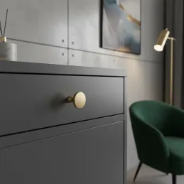 Knopfgriff MAIRA / Gebürstetes Gold