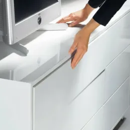 Kugelauszug mit Dämpfung und grifflosem Öffnen 45 mm PRO