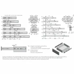 Kugelauszug mit Dämpfung und grifflosem Öffnen 45 mm PRO