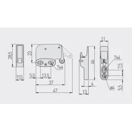 Mechanismus zur grifflosen Türöffnung