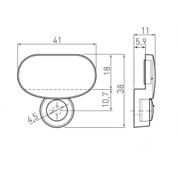 Glashalter KAMALA / Glänzendes Chrom