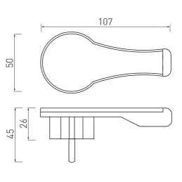 Flacher Steckdosenstecker / Weiß