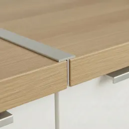 Universelle Verbindungsschiene für Arbeitsplatte 38 mm für gerade ABS-Kante / Aluminium