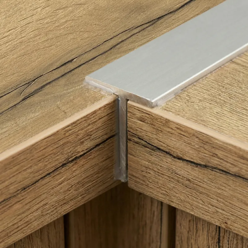 Universelle Verbindungsschiene für Arbeitsplatte 38 mm für gerade ABS-Kante / Aluminium