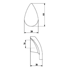 Knopfgriff BEATRIZ / Gebürstetes Gold