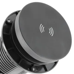 Ausziehbare Steckdose LEGIA FRENCH 2x230V + USB A-C + Licht / Schwarz matt