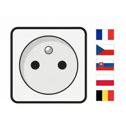 Ausziehbare Steckdose LEGIA FRENCH 2x230V + USB A-C + Licht / Schwarz matt