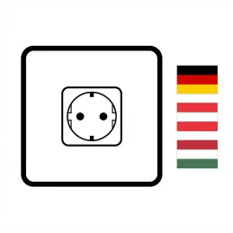 Ausziehbare Steckdose LEGIA SCHUKO 2x230V + USB A-C + Licht / Schwarz matt