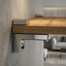 Regalträger QUADRO / Glänzendes Chrom