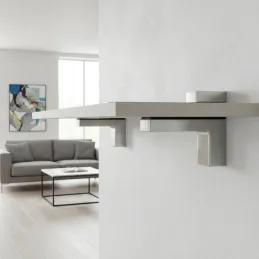 Regalhalter QUADRO / Edelstahl