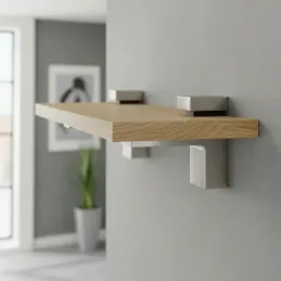 Regalhalter QUADRO / Edelstahl