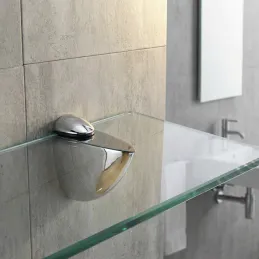 Regalhalter ARAGON / Glänzendes Chrom