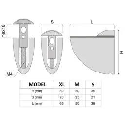 Regalhalter ARAGON / Edelstahl