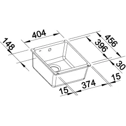 Keramikspüle Blanco PALONA 6 / mit Zugknopf