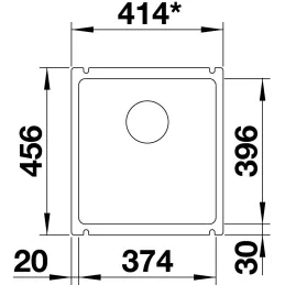 Keramikspüle Blanco PALONA 6 / mit Zugknopf