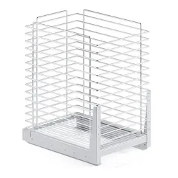 Ausziehbarer Wäschekorb mit Dämpfung und Türbefestigung ORTA / Glänzendes Chrom