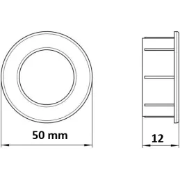 Griff zum Fräsen STELLA / Schwarz matt