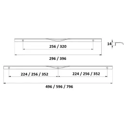 Griff für die Türkante PABLO / Schwarz matt