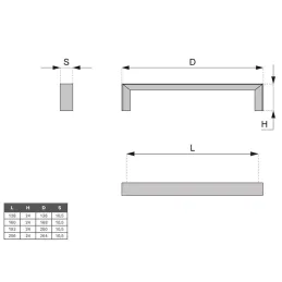 Griff OMEGA / Schwarz matt