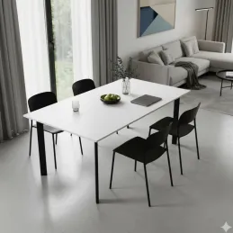 Tischkonstruktion ROXA / Schwarz matt