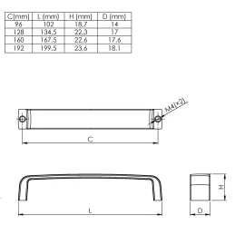 Griff CARLOTA / Gebürstetes Nickel