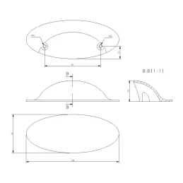 Griff LINIA / Schwarz matt