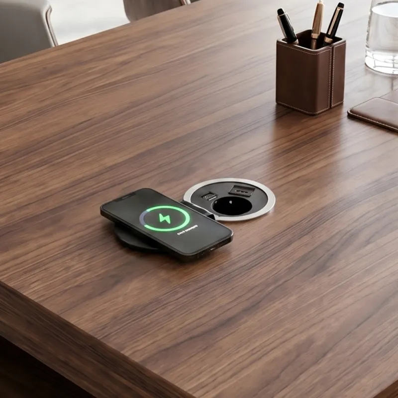 Innensteckdose für Tisch LUPO FRENCH 1x230V + USB A/C - Schwarz