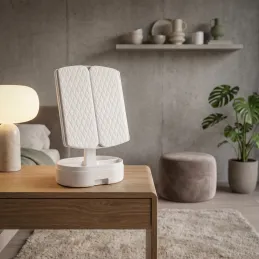 Kosmetikspiegel mit LED-Licht und Organizer MAGNA / Weiß