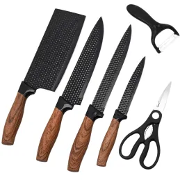 Set aus 6 Küchenmessern mit Schere und Schäler UGO / Schwarz