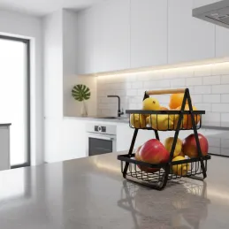 Korb für Gemüse und Obst LASIA / Schwarz matt