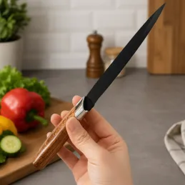 Set 5 Stück Küchenmesser mit Schäler ALIA / Schwarz