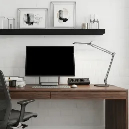 Elektrische Steckdose OFFICE 3x230V + 1xUSB C+A FRANZÖSISCH / Schwarz matt