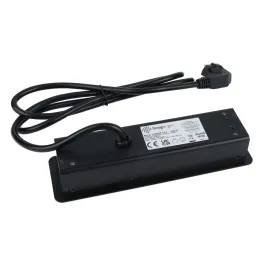 Elektrische Steckdosenleiste EUROBOX 2x230V + 1xUSB C+A SCHUKO / Schwarz matt