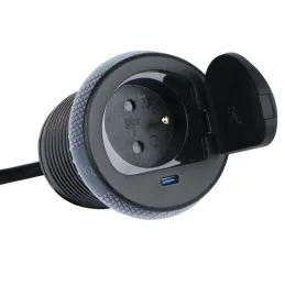 ALPHA BOX FRENCH Innensteckdose 1x230V + USB C / Schwarz matt