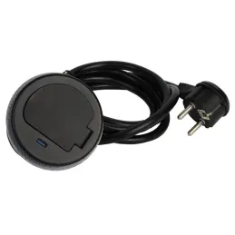 ALPHA BOX FRENCH Innensteckdose 1x230V + USB C / Schwarz matt