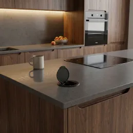 Innensteckdose ALPHA BOX SCHUKO 1x230V + USB C / Schwarz matt