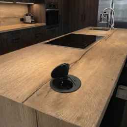 Innensteckdose ALPHA BOX SCHUKO 1x230V + USB C / Schwarz matt