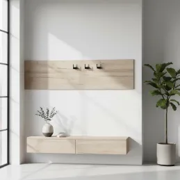 Garderobe LIMA / Schwarz matt