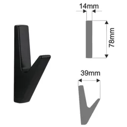 Garderobe ALEO / Schwarz matt