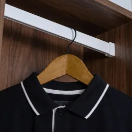 SLIM Garderobenstange für LED-Streifen mit Abdeckung / Weiß matt