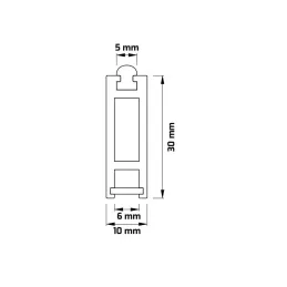 SLIM Garderobenstange für LED-Streifen mit Abdeckung / Weiß matt