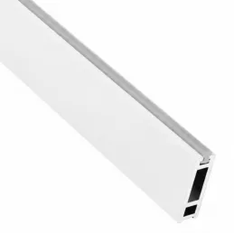 SLIM Garderobenstange für LED-Streifen mit Abdeckung / Weiß matt