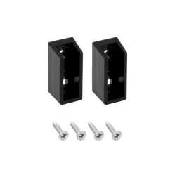Kleiderstange 1m SLIM für LED-Streifen mit Endkappen / Schwarz matt