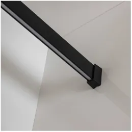 Kleiderstange 1m SLIM für LED-Streifen mit Endkappen / Schwarz matt