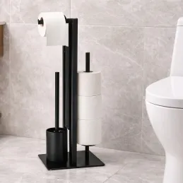 Toilettenpapierständer mit Bürste AXIAN / Schwarz matt